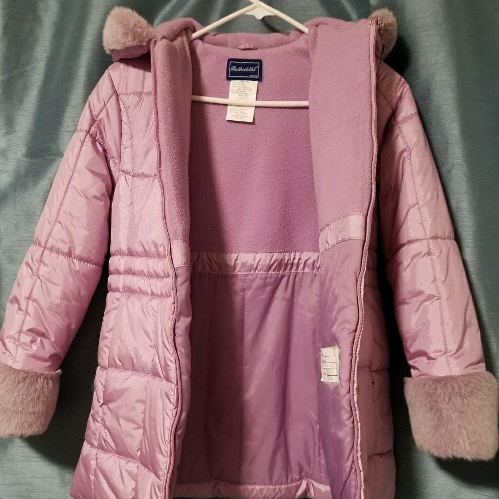 Coat pink puffy